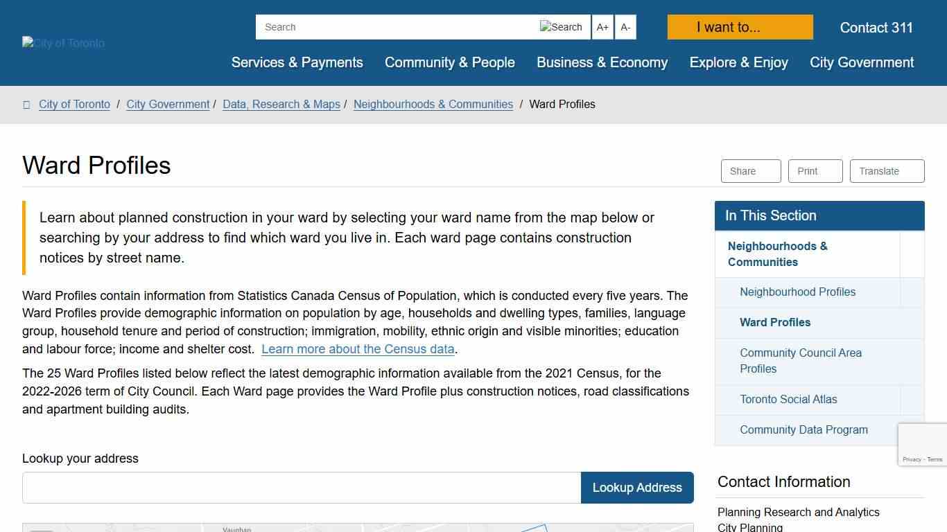 Ward Profiles – City of Toronto