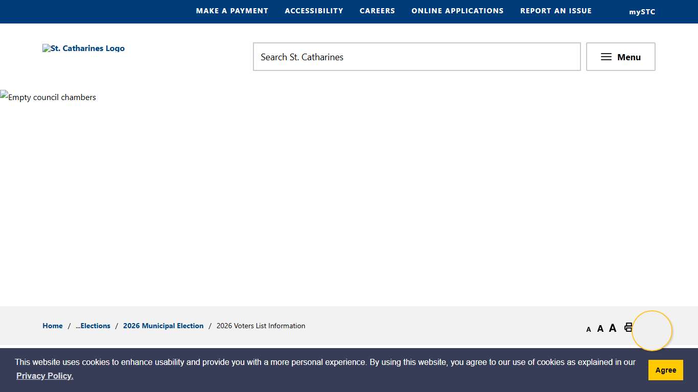2026 Voters List Information - St. Catharines